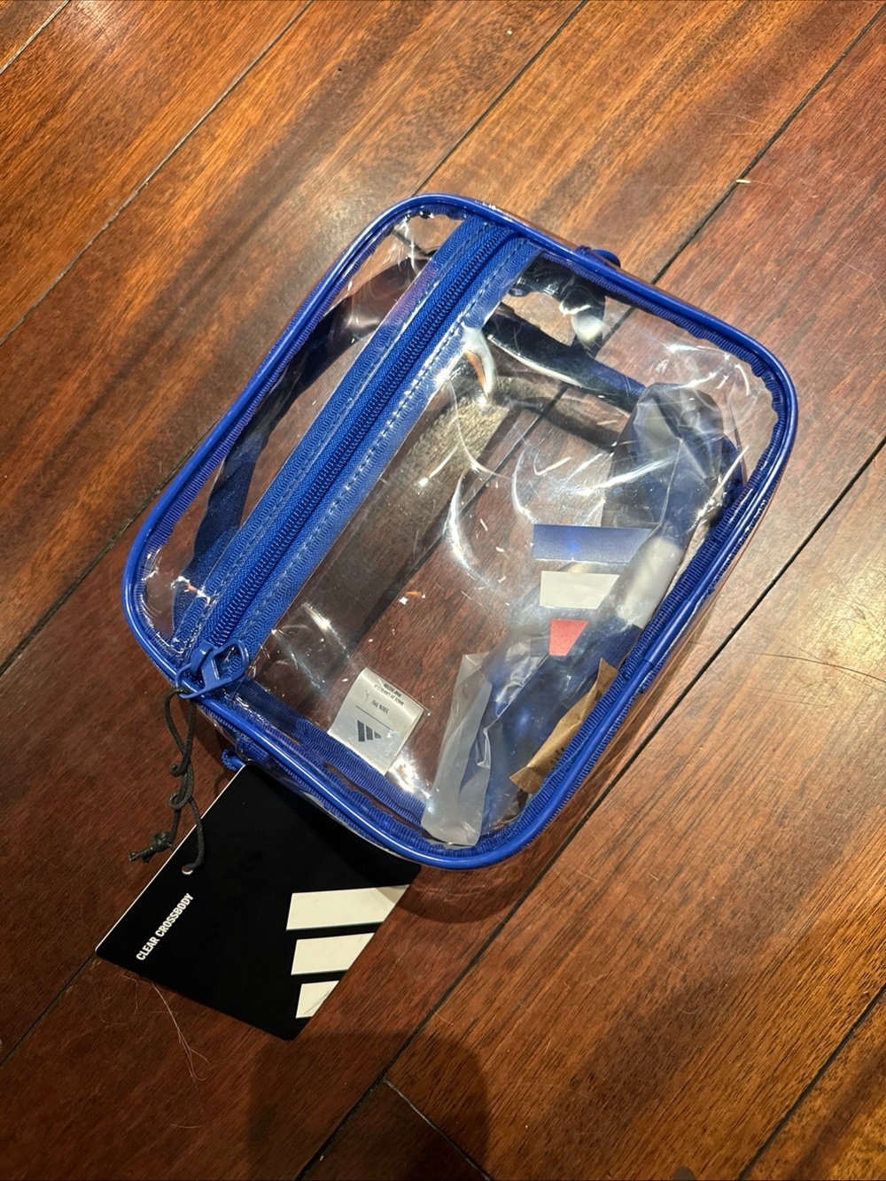 Adidas Clear Crossbody Bag Bold Blue/Better Scarlet NWT Perfect For Sports Games
